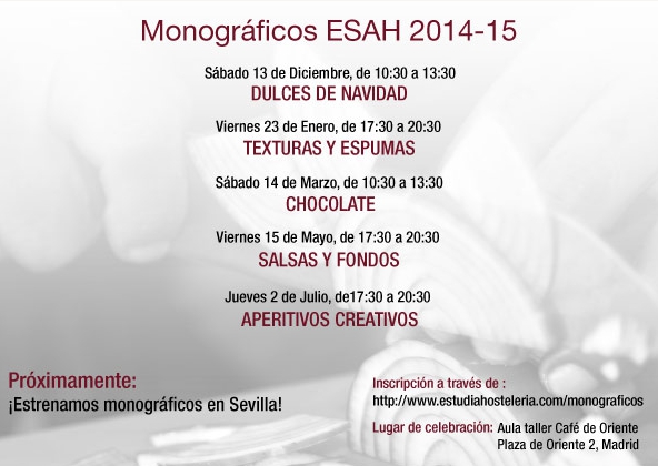 Calendario Monográficos ESAH 14-15