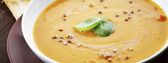 crema de calabaza con castañas