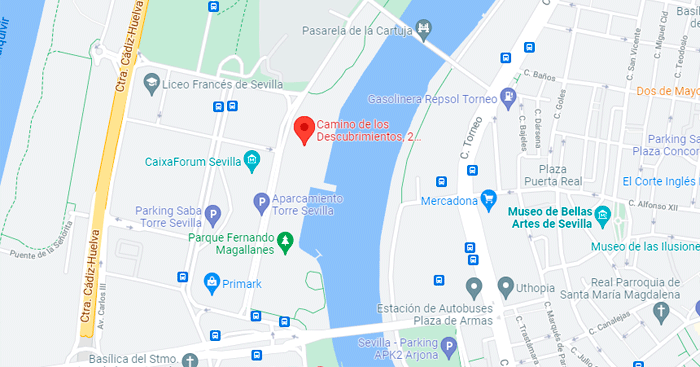 Delegación de de ESAH Sevilla Mapa sede de ESAH Sevilla