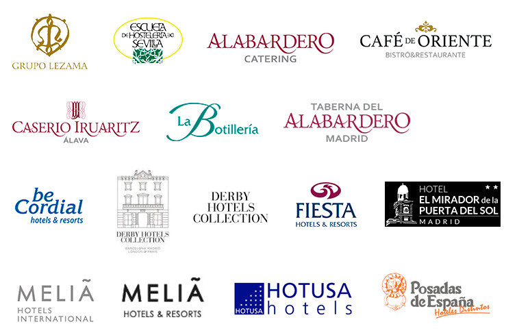 Logos de empresas colaboradoras con ESAH