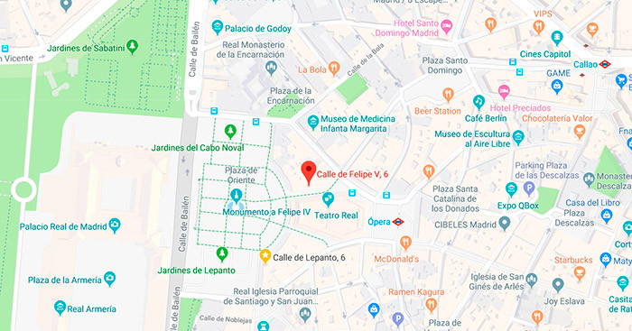 Mapa sede de ESAH Madrid